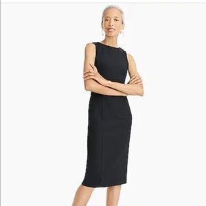 Jcrew long sheath dress in four-season stretch